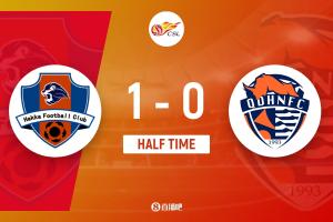 半场-茹子楠远射破门罗德里格中柱 梅州客家暂1-0青岛海牛