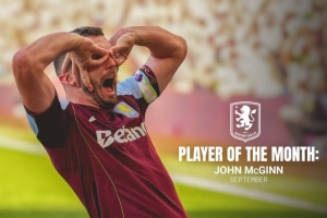 出场4次打进2球！维拉官方：队长麦金当选9月份队内最佳球员