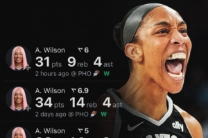 FMVP实至名归！阿贾-威尔逊总决赛场均28.5分11.8板4助 G3献绝杀