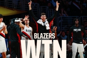 16+14&正负值+21！开拓者赢球海报：克林根C位 小杨“角落”鼓掌