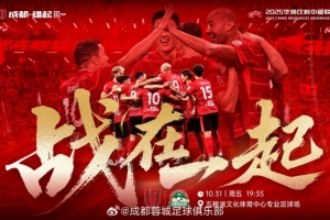 10月31日19:35中超联赛第29轮 成都蓉城vs河南俱乐部酒祖杜康