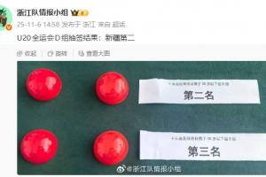 新疆U20抽签晋级，浙江被淘汰！积分 净胜球 总进球 红黄牌一样