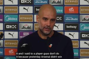瓜帅：阿森纳终于丢分？我告诉球员不要因为阿森纳没赢才全力以赴