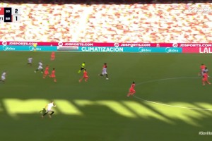 杀死比赛？卡尔莫纳反击精彩低射破门，塞维3-1巴萨