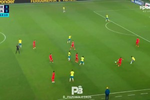 韩国球员全程碰不到球！巴西队表演了精彩团队配合破门