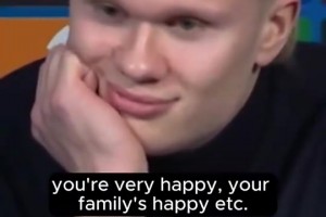 记者：你永远都没机会效力皇马巴萨了！哈兰德：你想让我说什么？