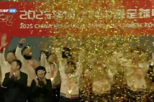 捧杯时刻！辽宁铁人众将举起中甲冠军金杯庆祝夺冠+冲超