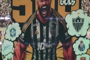 胡尔克500球震撼巨幅TIFO，海港队标在其中